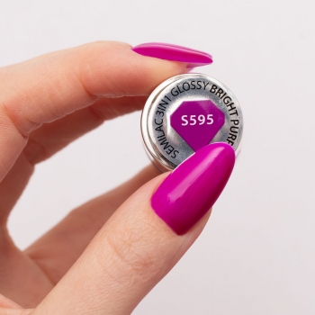 Semilac Lakier hybrydowy One Step 3in1 Glossy S595 Bright Purple 7 ml